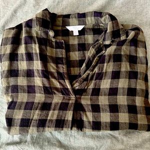 Size medium black and hunter green women’s blouse